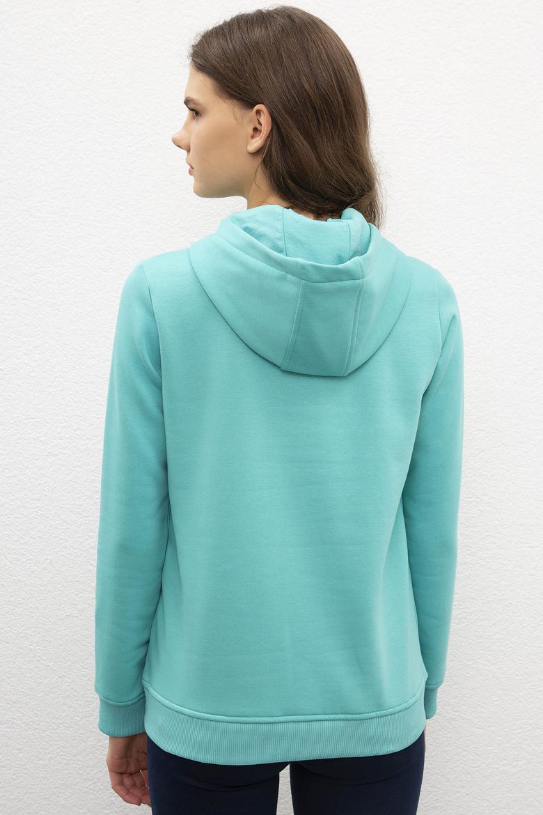 Kadın Yeşil Sweatshirt Basic - 50216083041