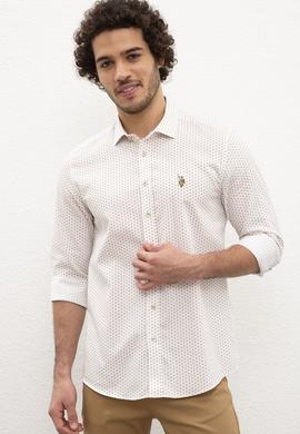 Erkek Beyaz Gömlek Uzunkol - 50218682002