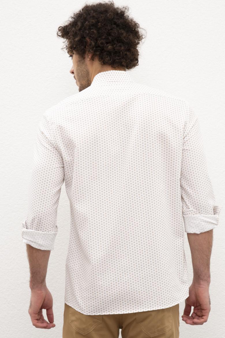 Erkek Beyaz Gömlek Uzunkol - 50218682002