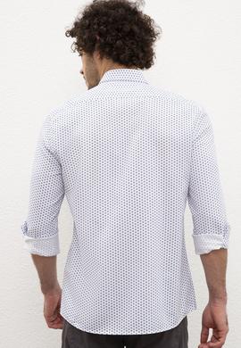 Erkek Lacivert Desenli Gömlek Uzunkol - 50218682013