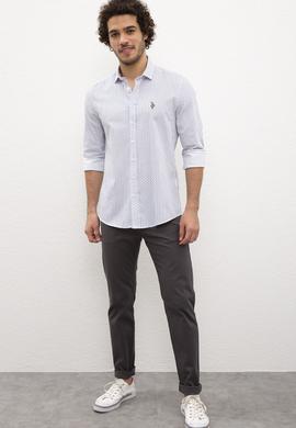 Erkek Lacivert Desenli Gömlek Uzunkol - 50218682013