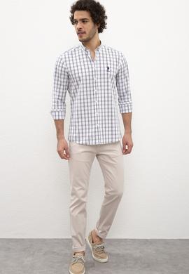 Erkek Beyaz Gömlek Uzunkol - 50221359006