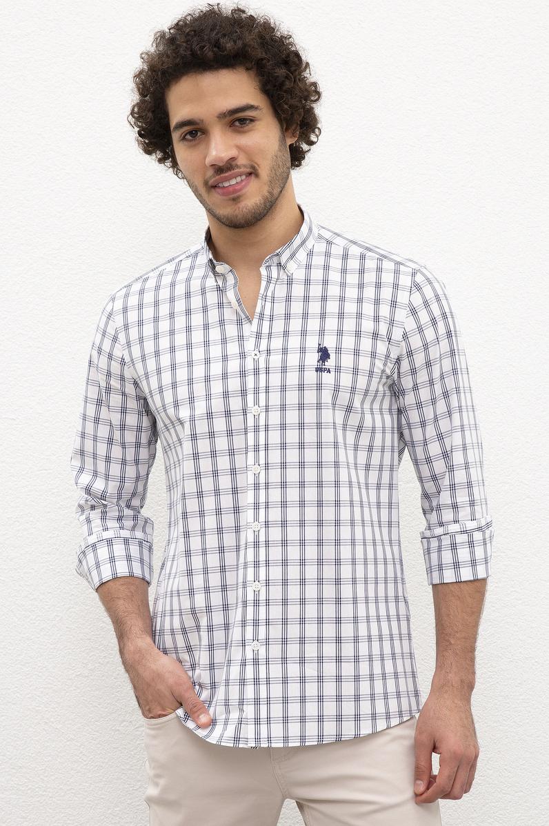 Erkek Beyaz Gömlek Uzunkol