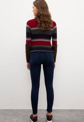 Kadın Mavi Denim Pantolon - 50208245008