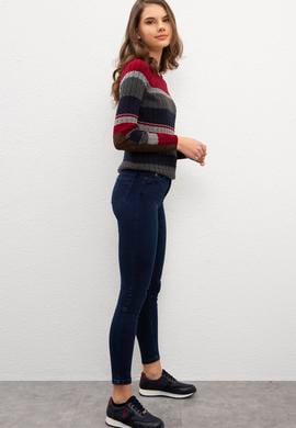 Kadın Mavi Denim Pantolon - 50208245008