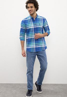 Erkek Yeşil Gömlek Uzunkol - 50218359012