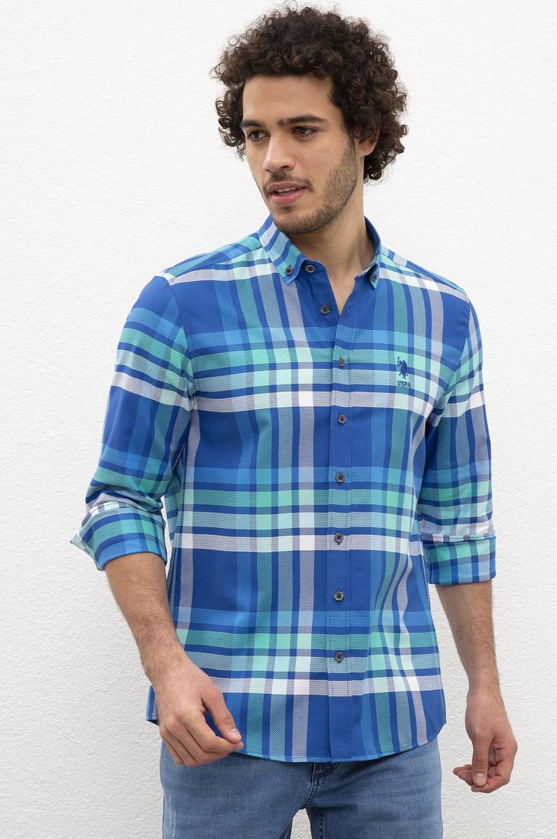 Erkek Yeşil Gömlek Uzunkol