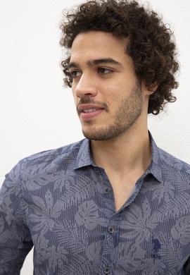 Erkek Lacivert Gömlek Uzunkol - 50218386002