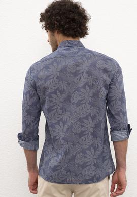 Erkek Lacivert Gömlek Uzunkol - 50218386002