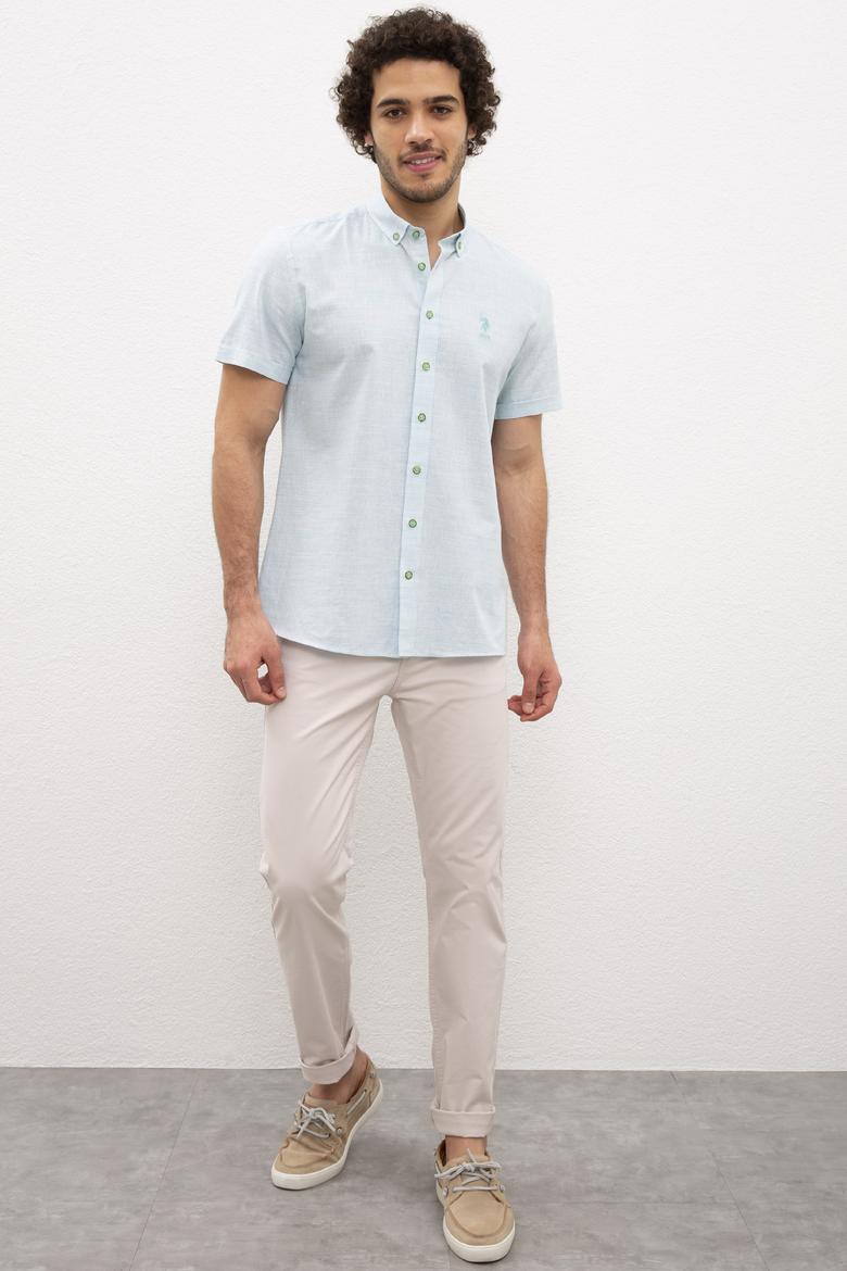 Erkek Yeşil Gömlek Kısakol - 50200425012