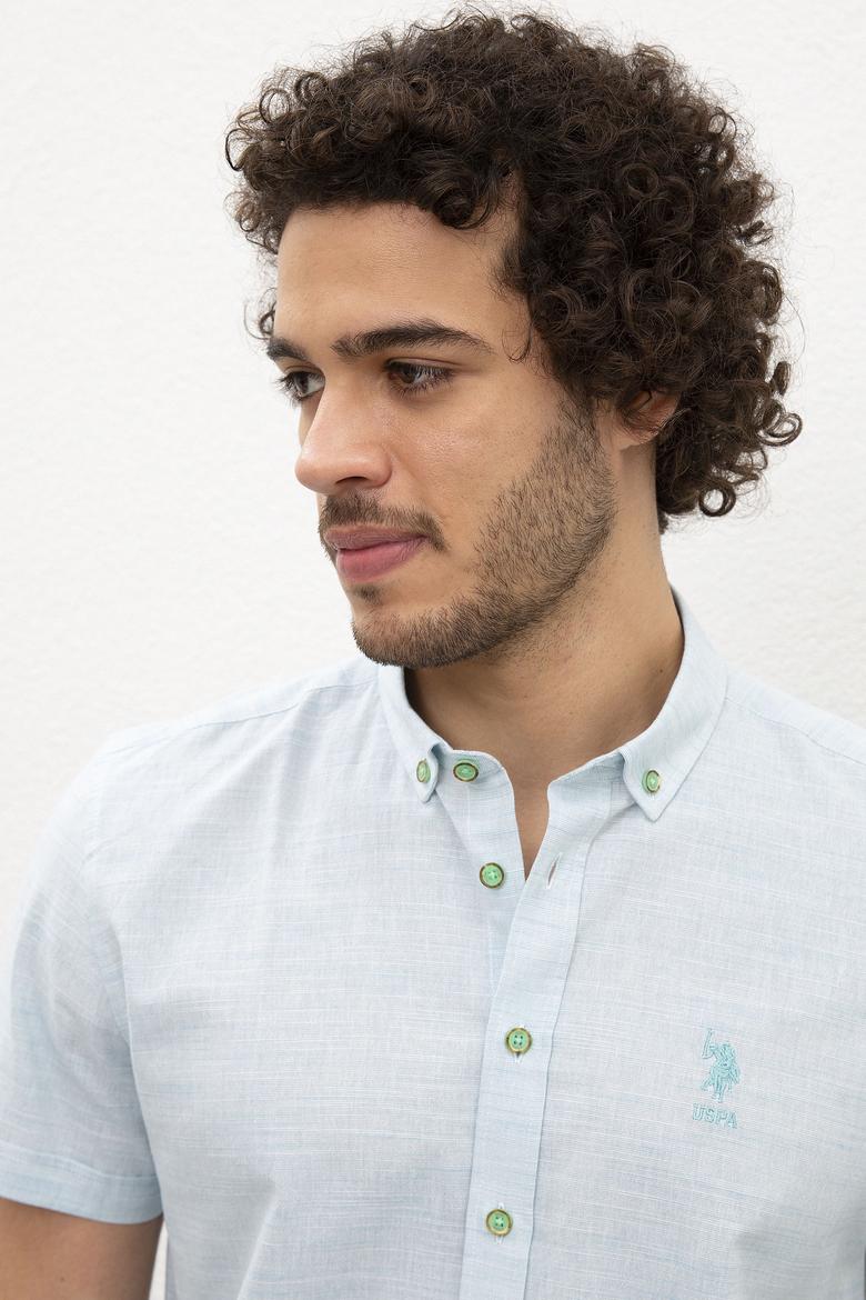 Erkek Yeşil Gömlek Kısakol - 50200425012