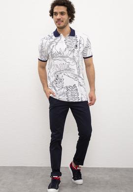 Erkek Beyaz Polo Yaka Tişört - 50219211014