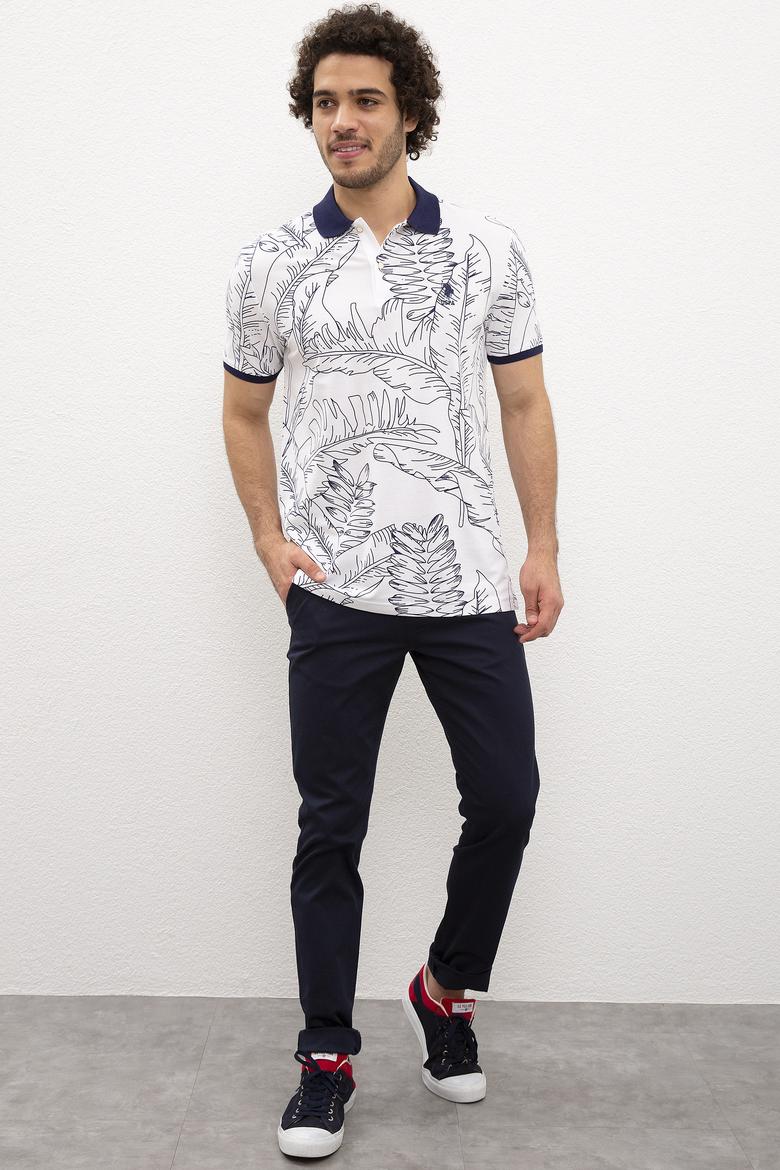 Erkek Beyaz Polo Yaka Tişört - 50219211014