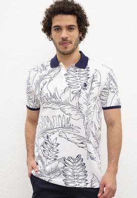 Erkek Beyaz Polo Yaka Tişört - 50219211014