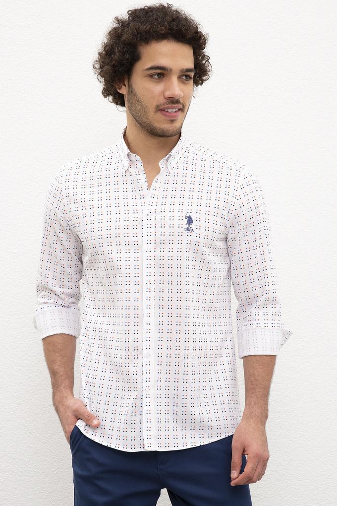 Erkek Beyaz Gömlek Uzunkol