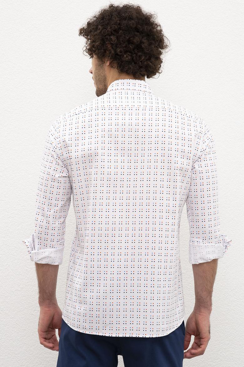 Erkek Beyaz Gömlek Uzunkol - 50219439001