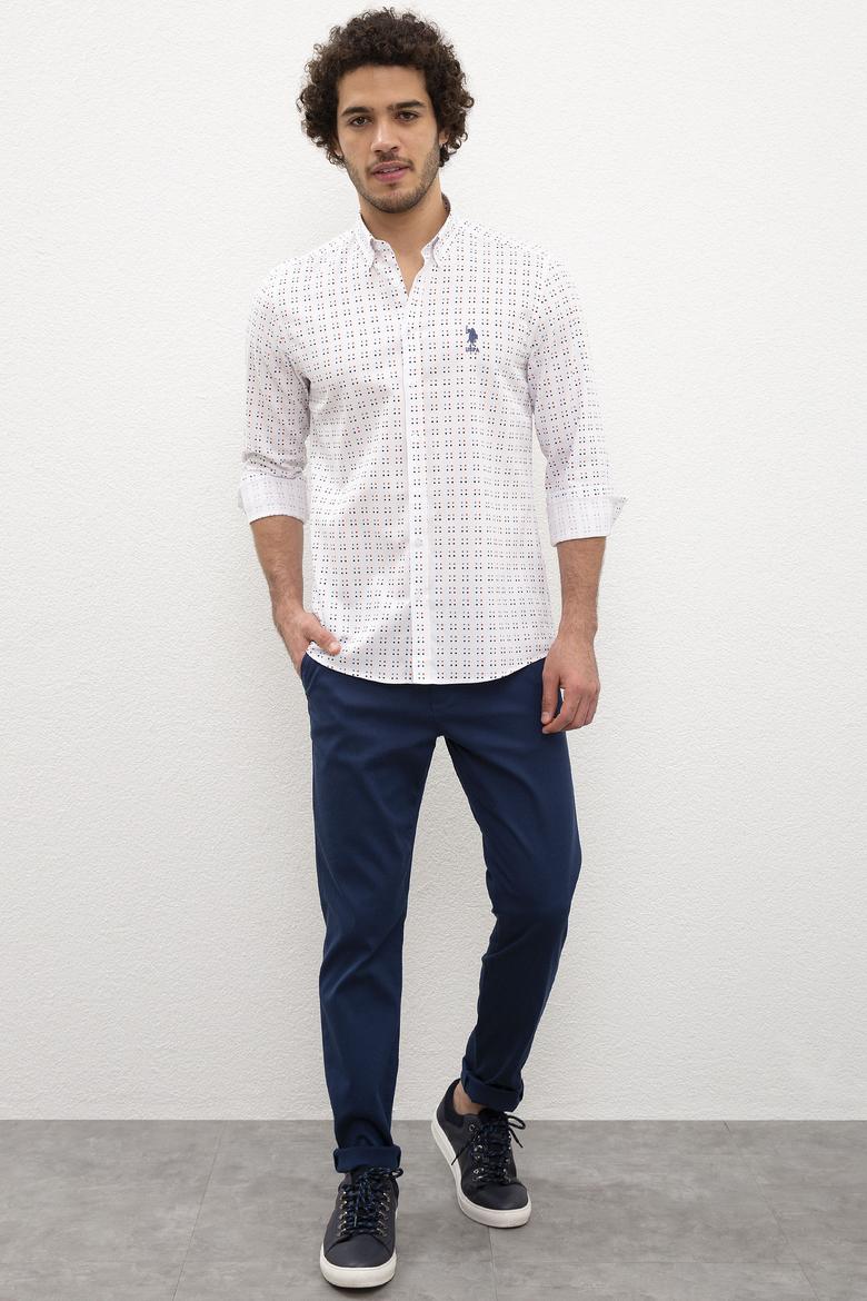 Erkek Beyaz Gömlek Uzunkol - 50219439001