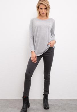 Kadın Gri Melanj Kazak - 50205598038