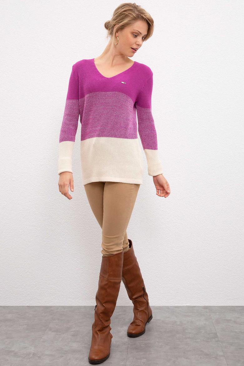 Kadın Pembe Triko Kazak - 50205609013