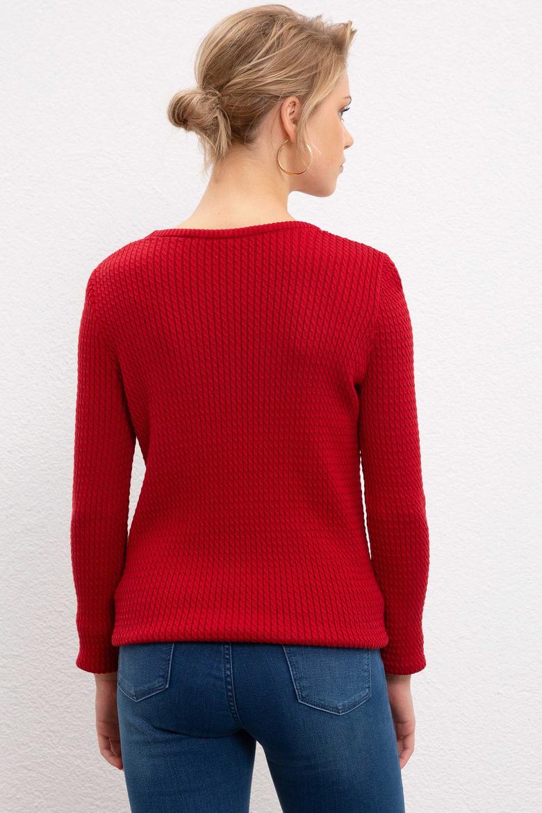 Kadın Kırmızı Kazak - 50206419015