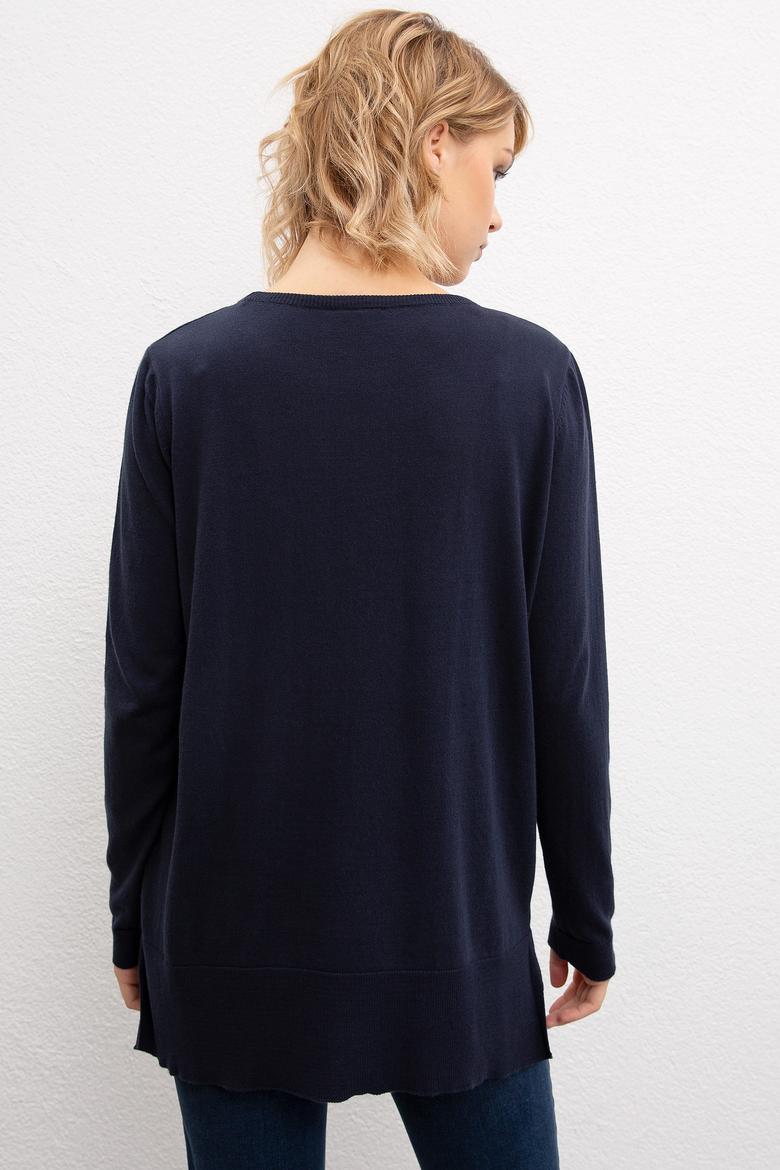 Kadın Lacivert Basic Kazak - 50206447042