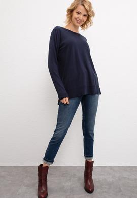 Kadın Lacivert Basic Kazak - 50206447042