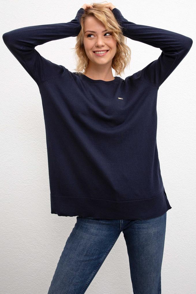 Kadın Lacivert Basic Kazak