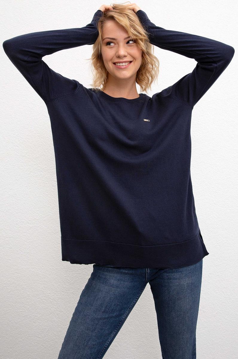 Kadın Lacivert Basic Kazak