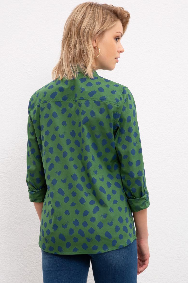 Kadın Yeşil Gömlek Uzunkol - 50207970035