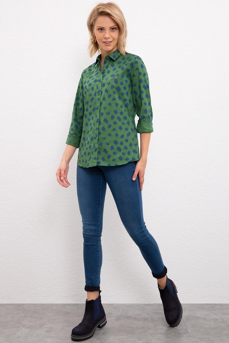 Kadın Yeşil Gömlek Uzunkol - 50207970035