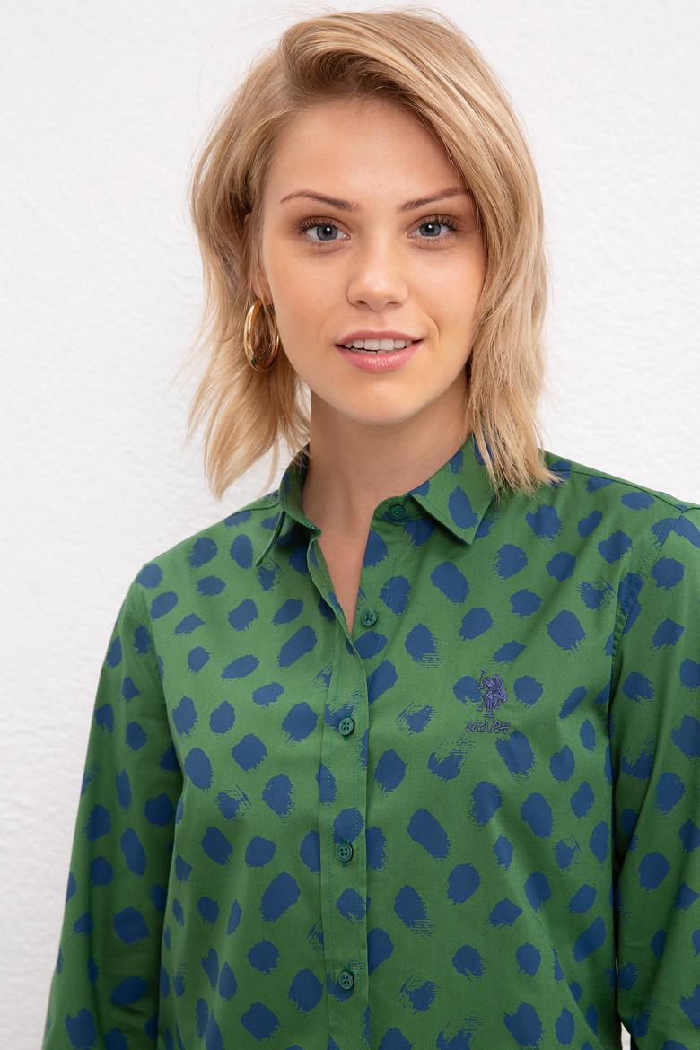 Kadın Yeşil Gömlek Uzunkol - 50207970035