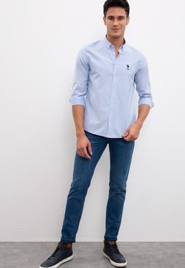 Erkek Mavi Gömlek Uzunkol Basic - 50226811001