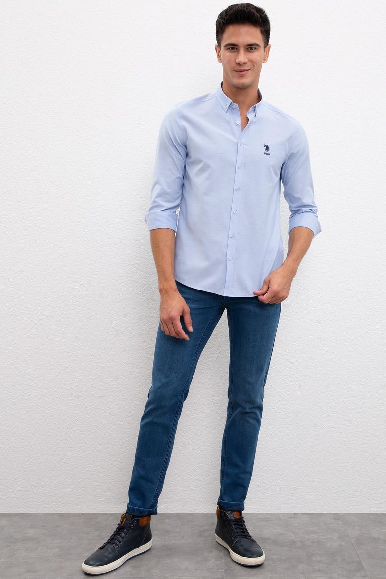 Erkek Mavi Gömlek Uzunkol Basic - 50226811001
