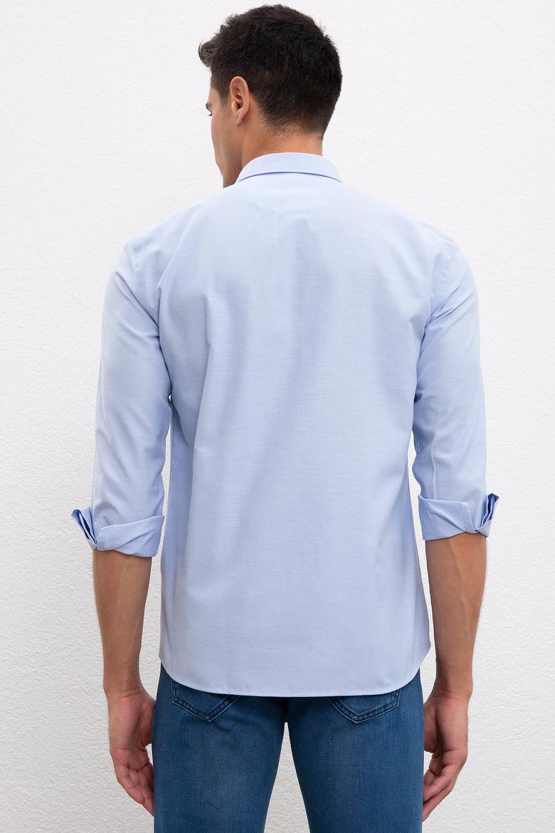 Erkek Mavi Gömlek Uzunkol Basic - 50226811001