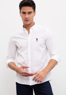 Erkek Beyaz Gömlek Uzunkol Basic - 50233224009