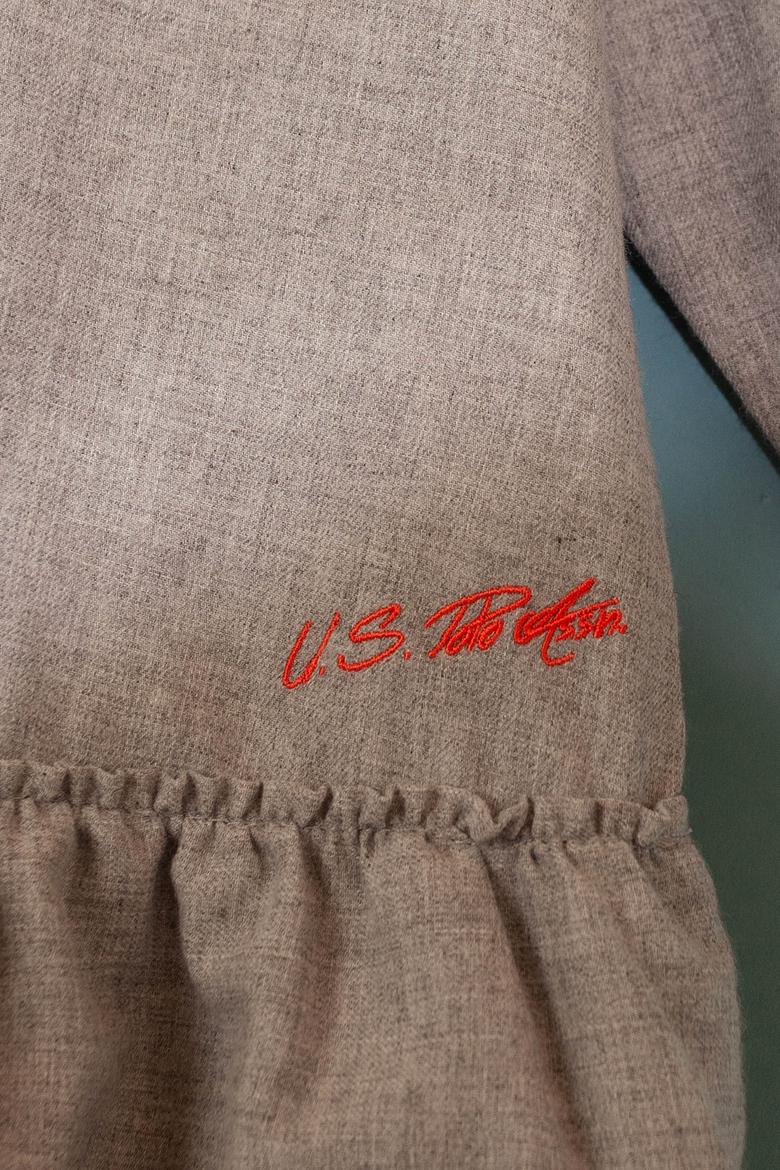 Kız Çocuk Bej Dokuma Elbise - 50207586002