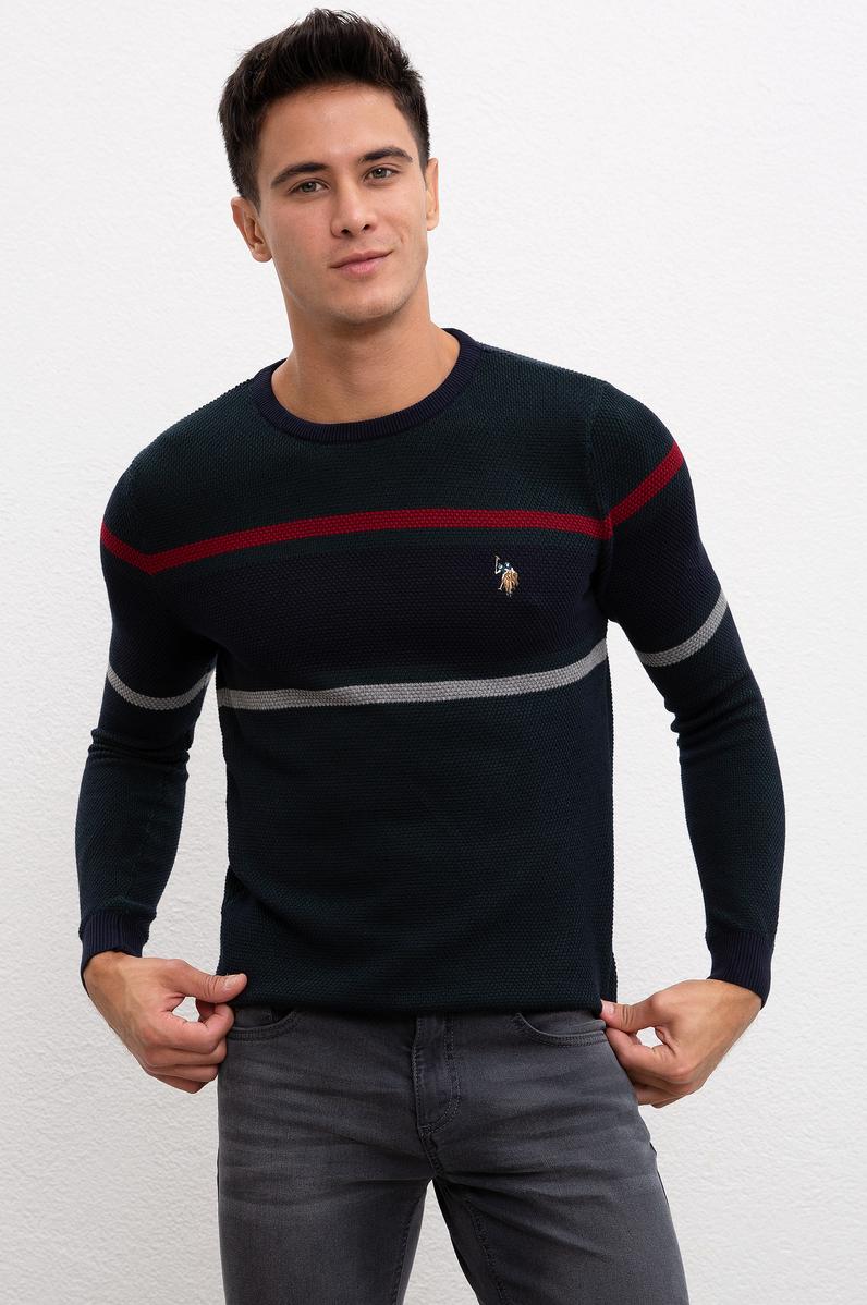 Erkek Koyu Yeşil Kazak