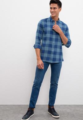 Erkek Koyu Mint Gömlek Uzunkol - 50207296024