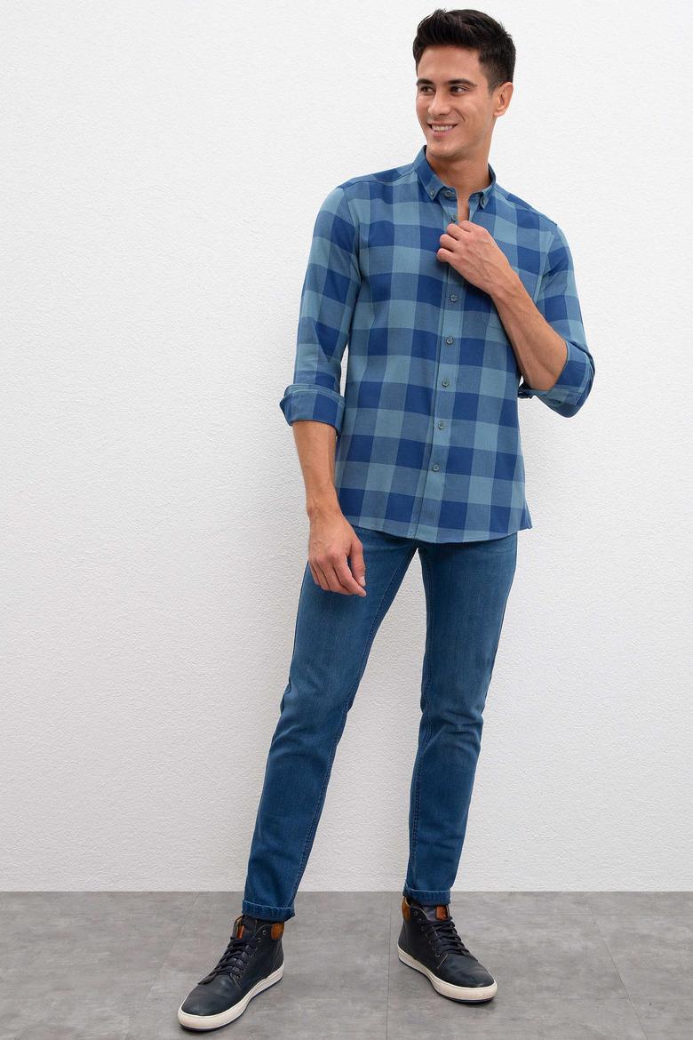 Erkek Koyu Mint Gömlek Uzunkol - 50207296024