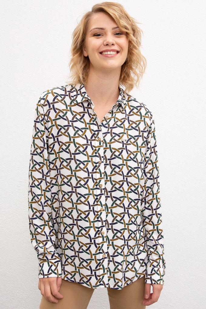 Kadın Yeşil Gömlek Uzunkol