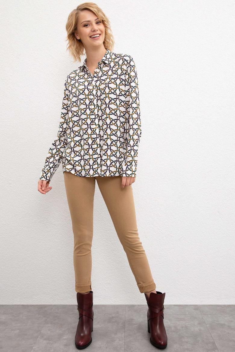 Kadın Yeşil Gömlek Uzunkol - 50207154011