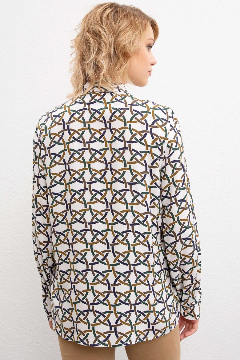 Kadın Yeşil Gömlek Uzunkol - 50207154011