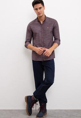 Erkek Bordo Gömlek - 50207870019