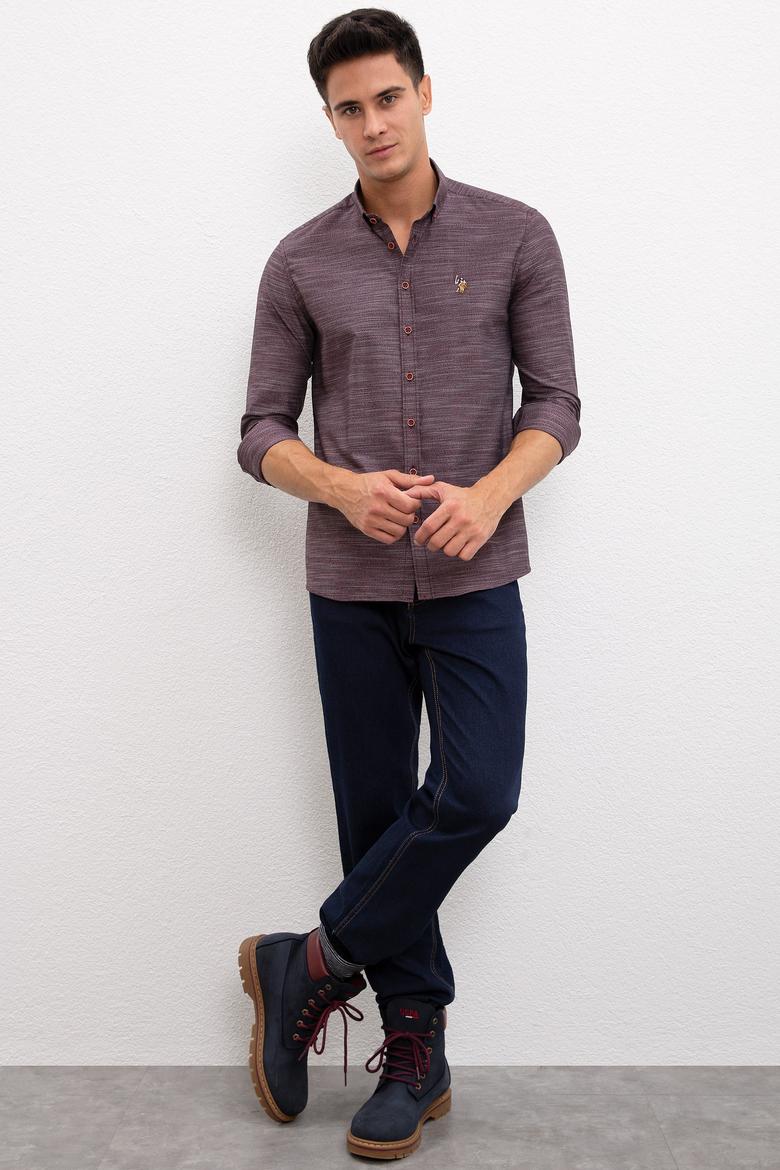 Erkek Bordo Gömlek - 50207870019