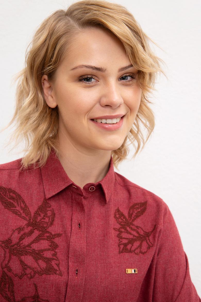 Kadın Bordo Gömlek - 50207180004