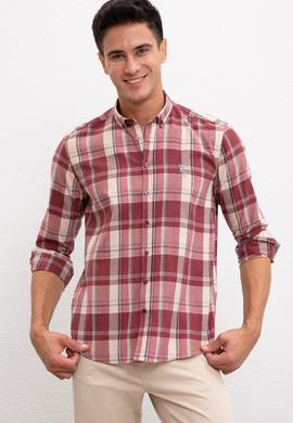 Erkek Bordo Gömlek - 50208673006