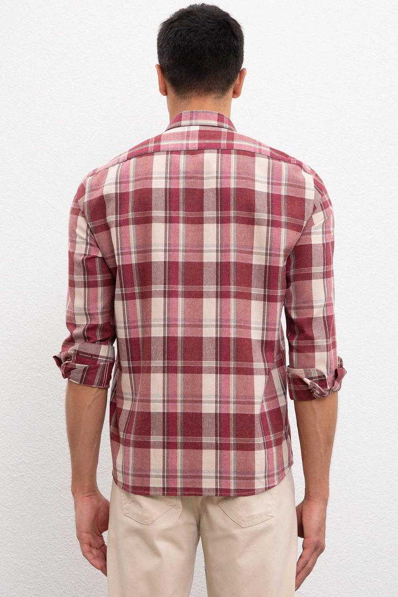 Erkek Bordo Gömlek - 50208673006