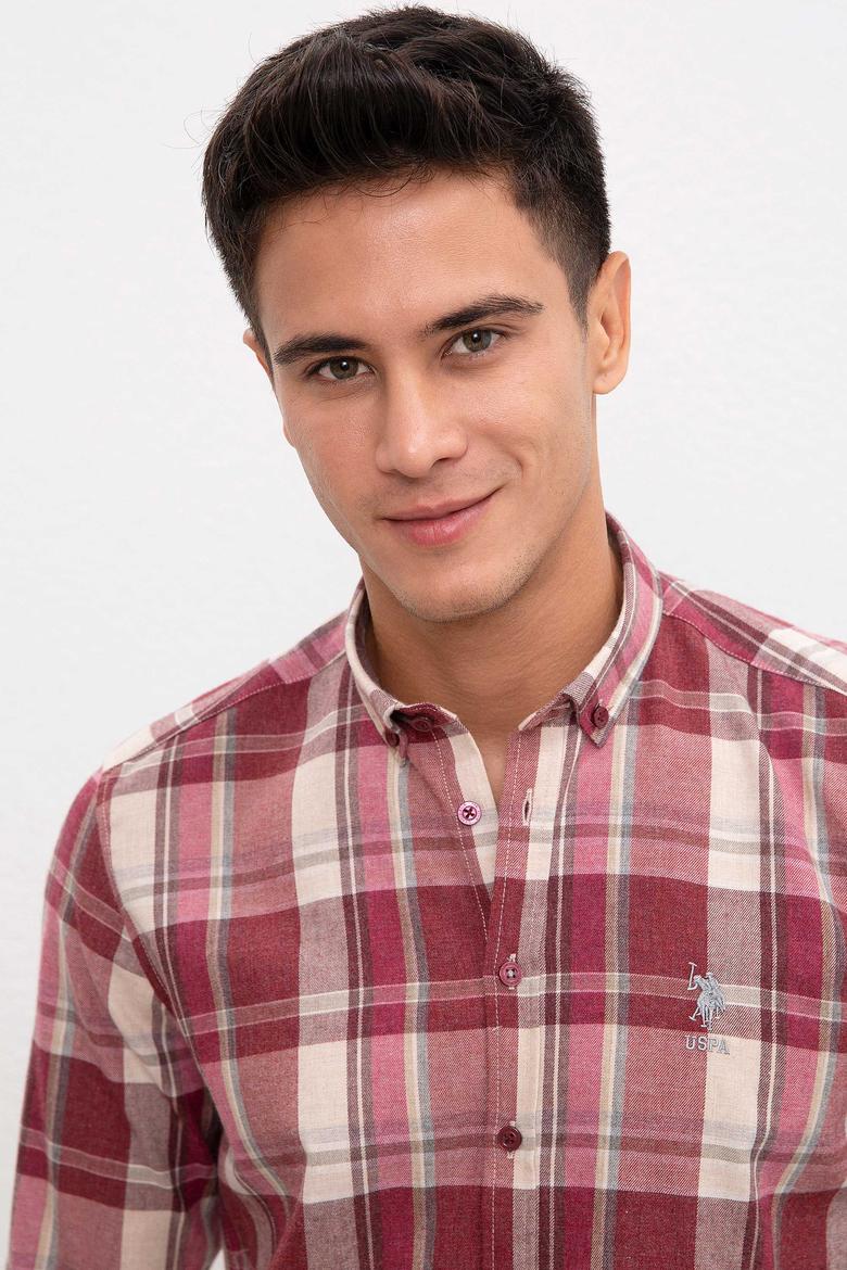 Erkek Bordo Gömlek - 50208673006