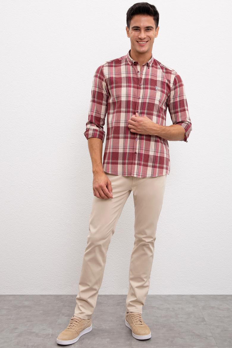 Erkek Bordo Gömlek - 50208673006