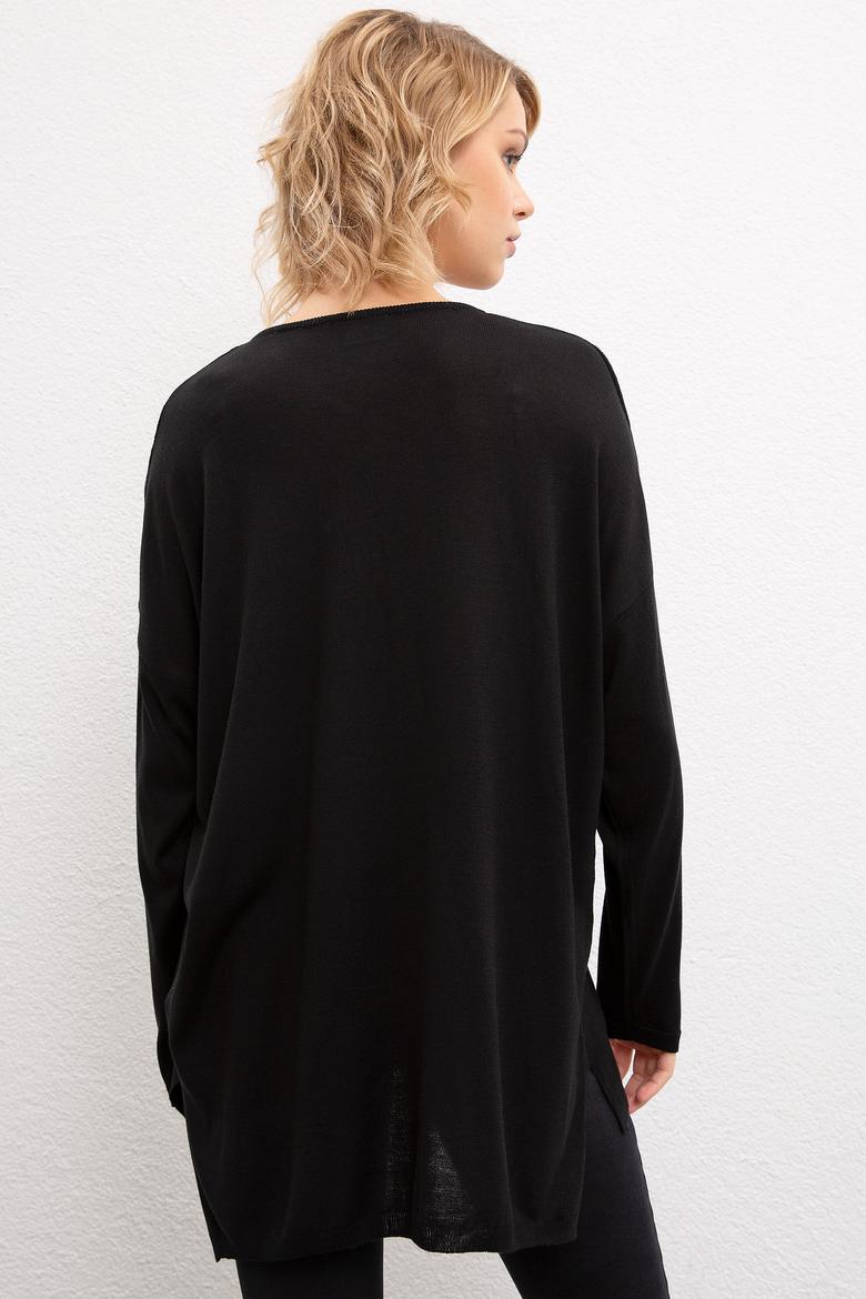 Kadın Siyah Kazak - 50206845011